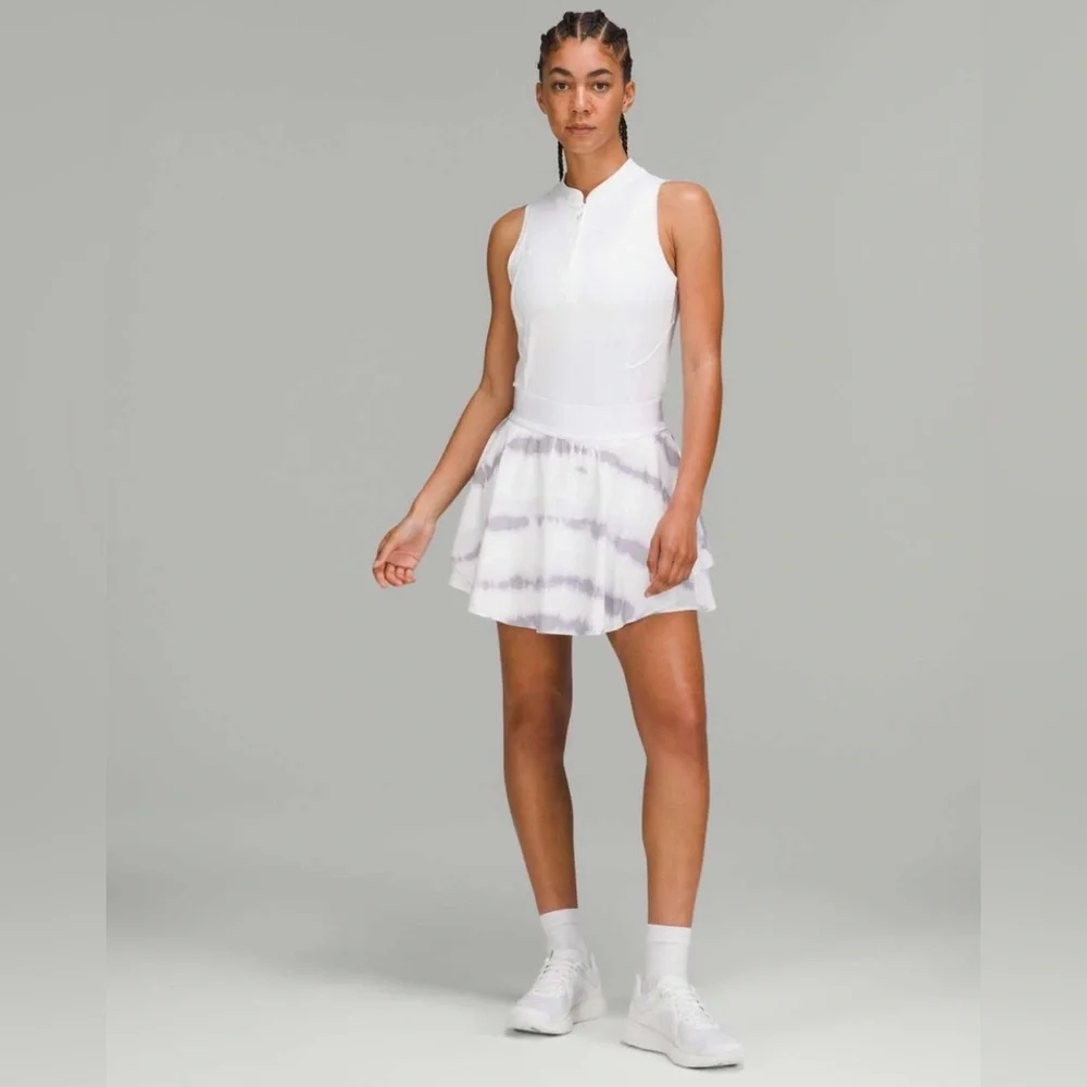 Lululemon Court Rival High Rise Skirt Skort Long Transverse Lilac Multi Size 12